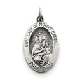 thumbnail image 1 of Sterling Silver Antiqued Our Lady Of Mt.Carmel Medal (24 X 13) Made In United States qc5574, 1 of 2
