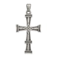thumbnail image 1 of Sterling Silver Antiqued, Polished and Brushed Latin Cross Pendant Charm, 1 of 4