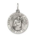 thumbnail image 1 of Sterling Silver Antiqued Saint Francis of Assisi Medal, 1 of 4