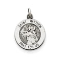thumbnail image 1 of Sterling Silver Antiqued Saint Matthew Medal Pendant - 1.2 Grams - Measures 20x15mm Wide, 1 of 2