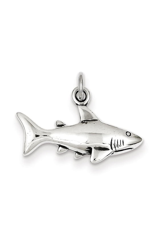 FJC Finejewelers Sterling Silver Antique Shark Charm