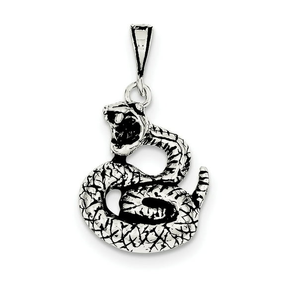 Sterling Silver Antiqued Snake Charm