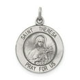 thumbnail image 1 of Sterling Silver Antiqued St. Theresa Medal, 1 of 4