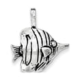 thumbnail image 1 of Finest Gold Sterling Silver Antiqued & Textured Fish Chain Slide Pendant, 1 of 2