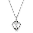 thumbnail image 1 of Sterling Silver Antiqued Two Hearts, One Love 18in Heart Necklace and Pendant, 1 of 7
