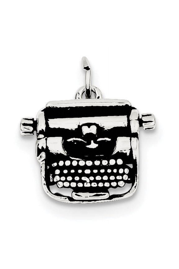 Sterling Silver Antiqued Typewriter Charm