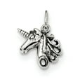 thumbnail image 1 of Sterling Silver Antiqued Unicorn Head Charm (16 X 11) Made In India qc3926, 1 of 2