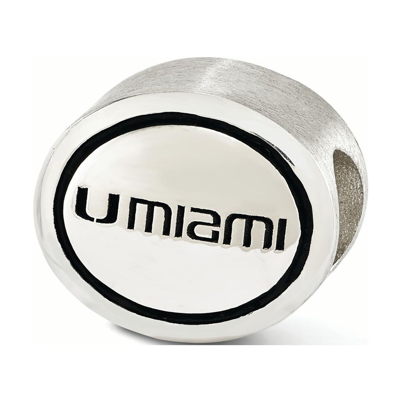 GOLDIA Sterling Silver Antiqued University of Miami Collegiate Bead