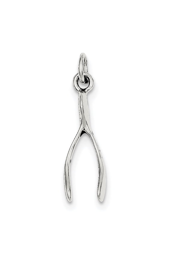 Sterling Silver Antiqued Wish Bone Charm