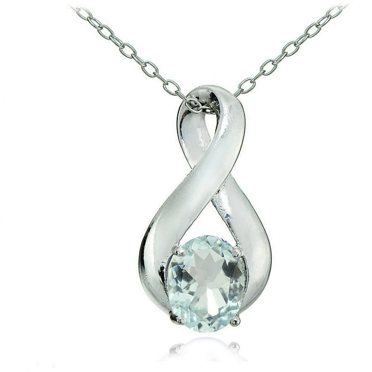 Aquamarine on sale infinity necklace