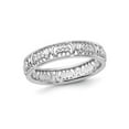 thumbnail image 1 of Gem & Harmony Sterling Silver Aquarius Zodiac Astrology Ring Band for Women, 1 of 5