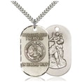 thumbnail image 1 of Sterling Silver Army Pendant 1 1/2 x 7/8 inches with Heavy Curb Chain, 1 of 1