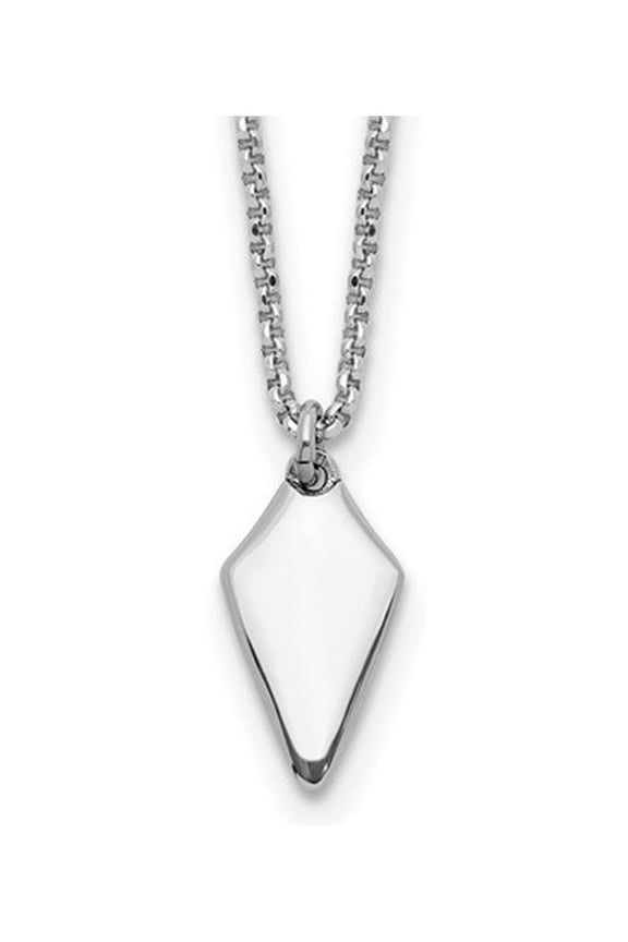Gem & Harmony Sterling Silver Arrowhead Necklace with Chain (16.5 inches) for Men