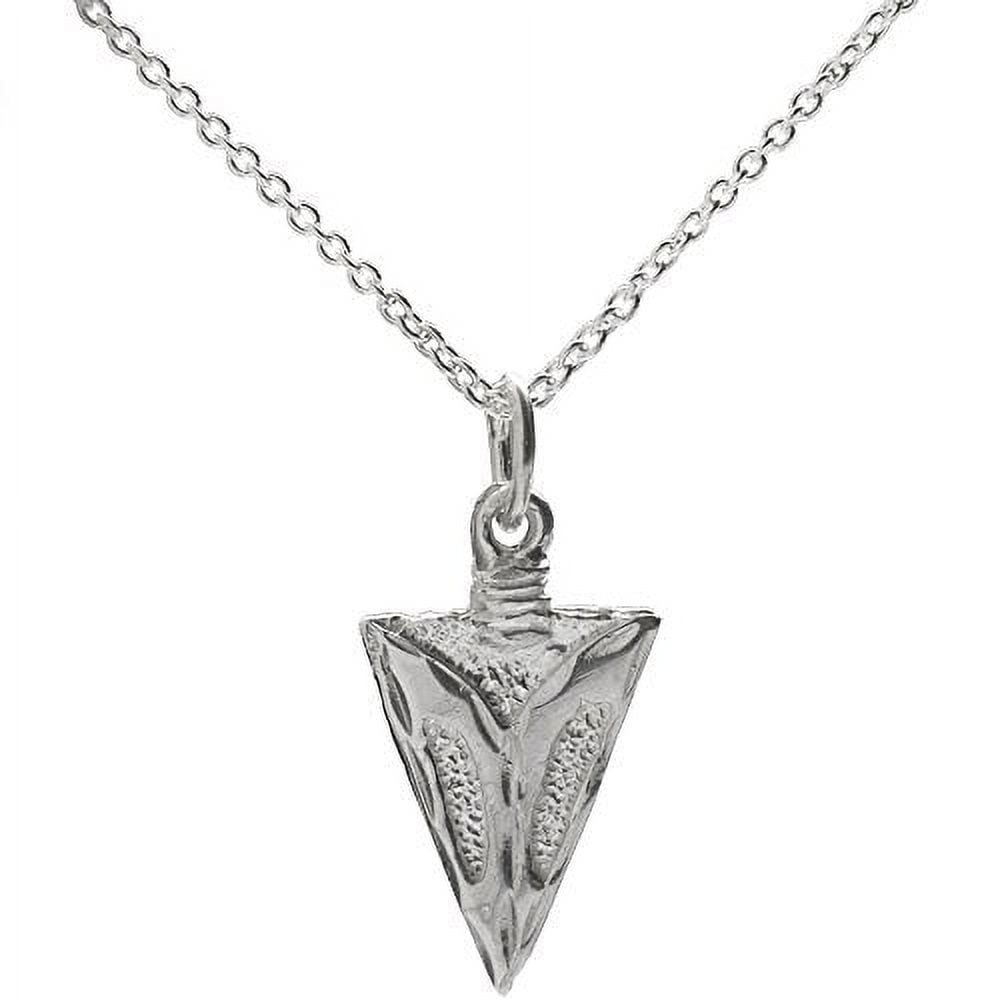 Sterling Silver Arrowhead Pendant Necklace, 18"