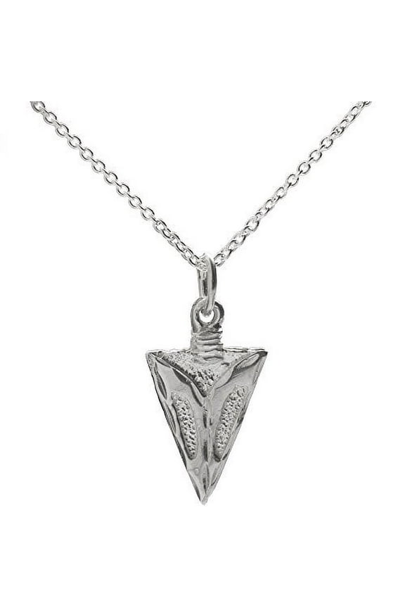 Sterling Silver Arrowhead Pendant Necklace, 18"