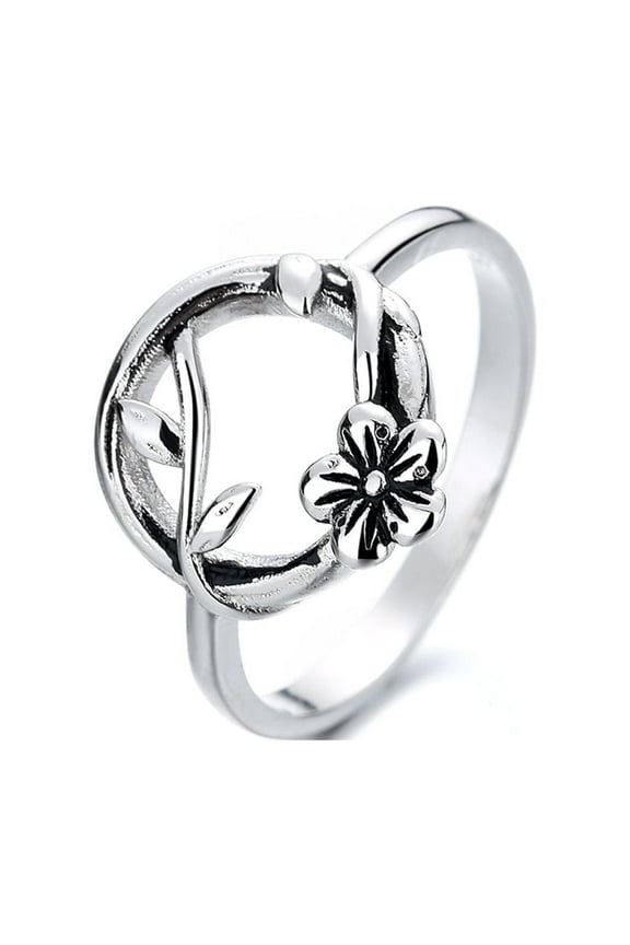 Sterling Silver Artisan Open Floral Ring