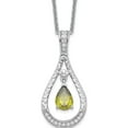 thumbnail image 1 of Sterling Silver Aug. Cz Stone Never Forget Tear 18In Birthstone Necklace Made In China qsx187, 1 of 5