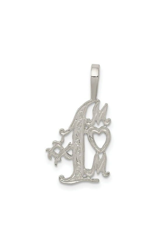 Sterling Silver Ave Maria Pendant for Women with AM Monogram Cross and Heart Symbol, Christian Catholic Religious Medal Necklace for Marian Devotion Faith Jewelry