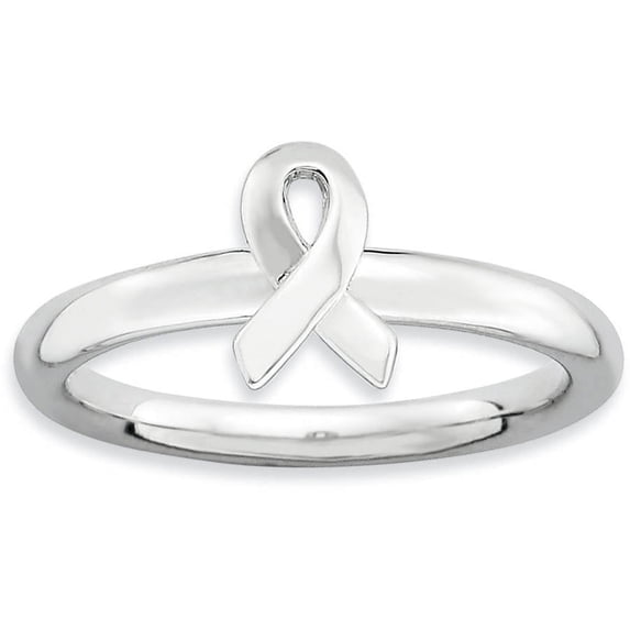 Sterling Silver Awareness Ribbon Ring