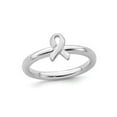 thumbnail image 1 of Gem & Harmony Sterling Silver Awareness Ribbon Ring for Women, 1 of 5