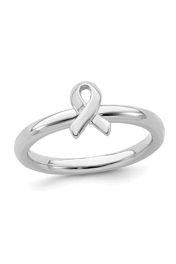 Sterling Silver Awareness Ribbon Ring