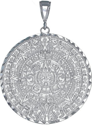 Sterling silver store aztec calendar pendant