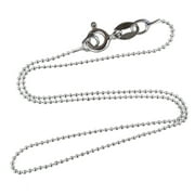 FASHIONJUNKIE4LIFE Sterling Silver BALL BEAD 1 mm Chain 925 Necklace 16", 18", 20", 22", 24", 30"
