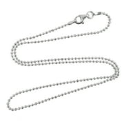 FASHIONJUNKIE4LIFE Sterling Silver BALL BEAD Chain 1.5mm Necklace 925 16", 18", 20", 22", 24", 30"
