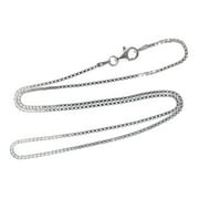 FASHIONJUNKIE4LIFE Sterling Silver BOX Chain Necklace 925 Italy 1.2mm 16", 18", 20", 22", 24" *NEW*