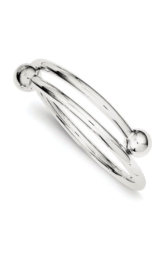 Sterling Silver Baby Bangle Bracelet - 5.5 Grams - Measures 8mm Wide