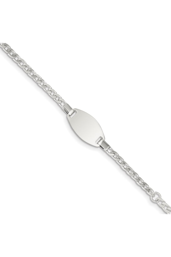 Sterling Silver Baby ID Bracelet