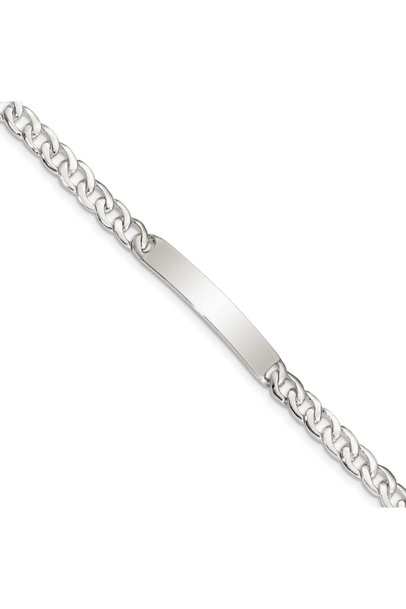 Sterling Silver ID Curb Link Bracelet
