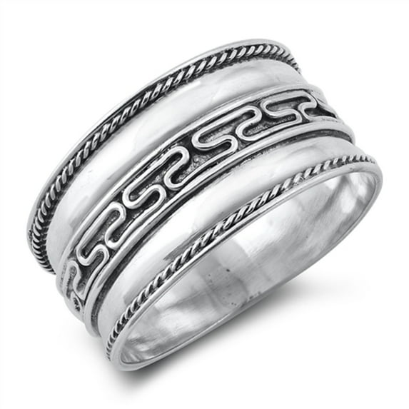Sterling Silver Bali Style Ring Size 9