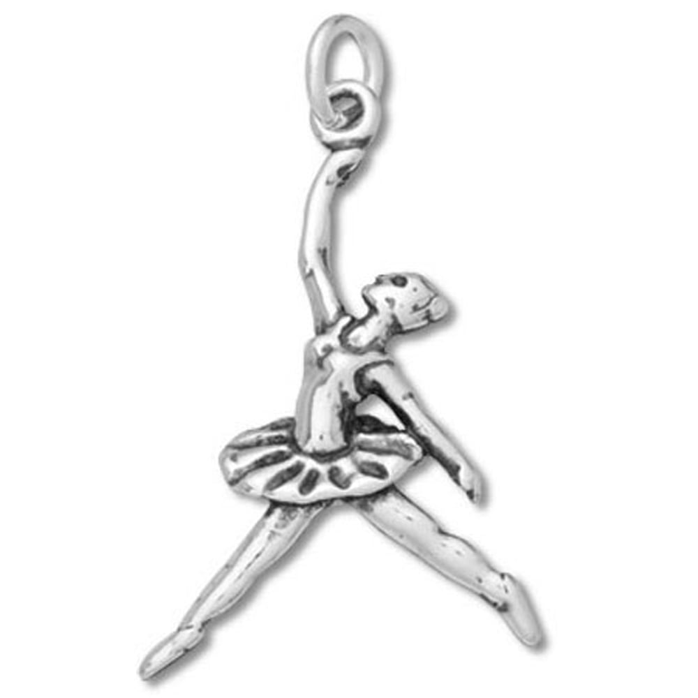 Sterling Silver Ballerina Ballet Dance Charm Item #42303