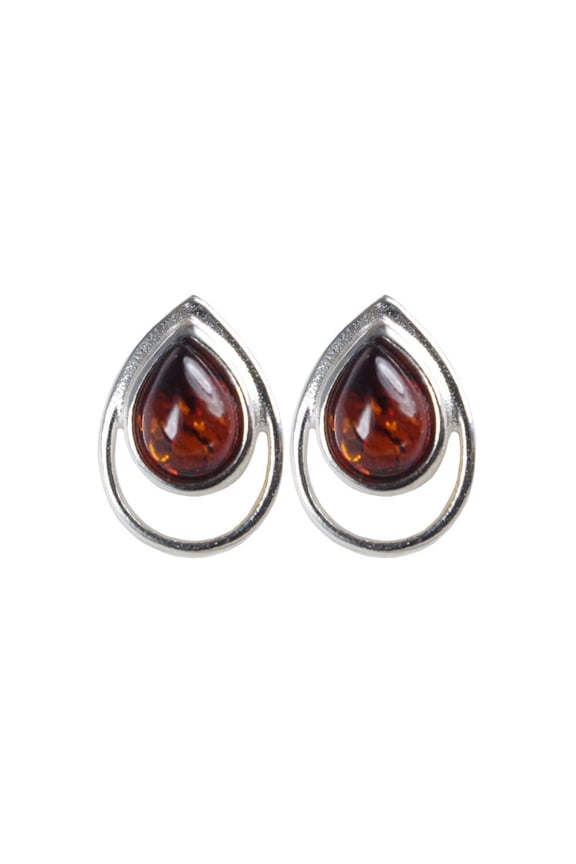 Sterling Silver Baltic Honey Amber Earrings "Lina"