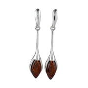 Ambie Baltic Honey Amber Stud Earrings in Sterling Silver