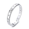thumbnail image 1 of Sterling Silver Band Ring With Simulated Diamonds, 1 of 4