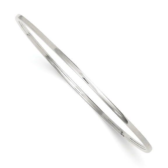 Sterling Silver Bangle Bracelet - 6.5 Grams - Measures 2mm Wide