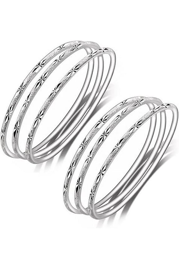Sterling Silver Bangle Bracelets for Women,Fashion Jewelry Simple Adjustable 925 Silver Cuff Bangles for Women Mom Wife Valentine Mothers Day Gift