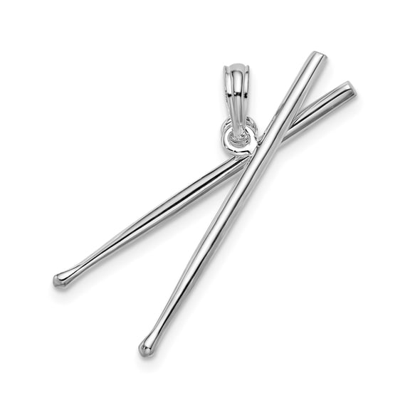 Sterling Silver Baseball Pendant Necklace with Crossed Bats for Men, Women, or Teens, Minimalist Sports Charm for Fans, Players, Coaches, Unisex Athletic Jewelry Accessory