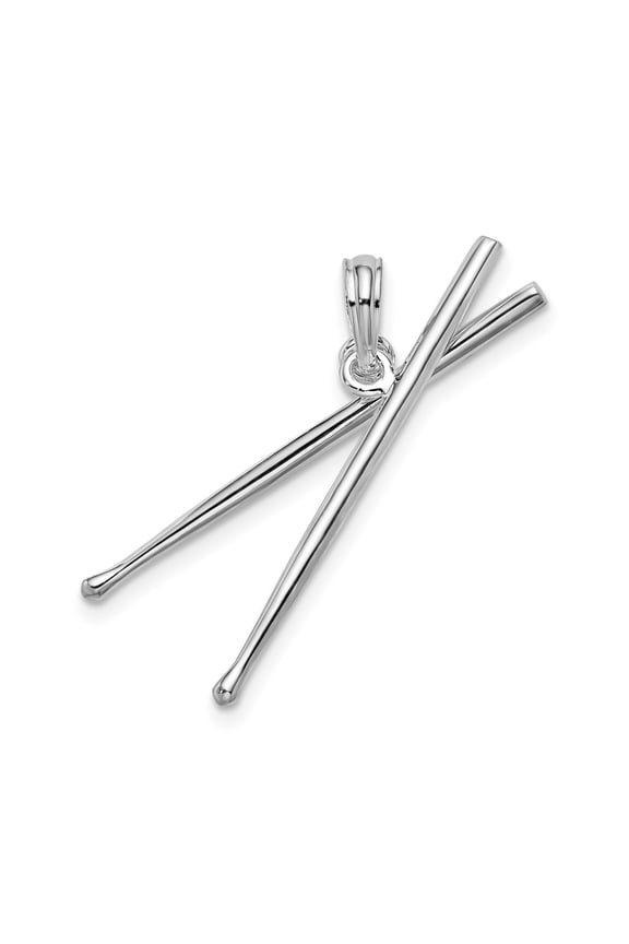 Sterling Silver Baseball Pendant Necklace with Crossed Bats for Men, Women, or Teens, Minimalist Sports Charm for Fans, Players, Coaches, Unisex Athletic Jewelry Accessory