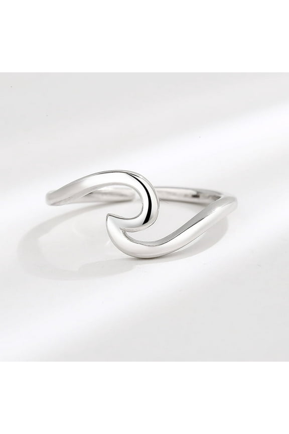 Sterling Silver Beach Wave Toe Ring