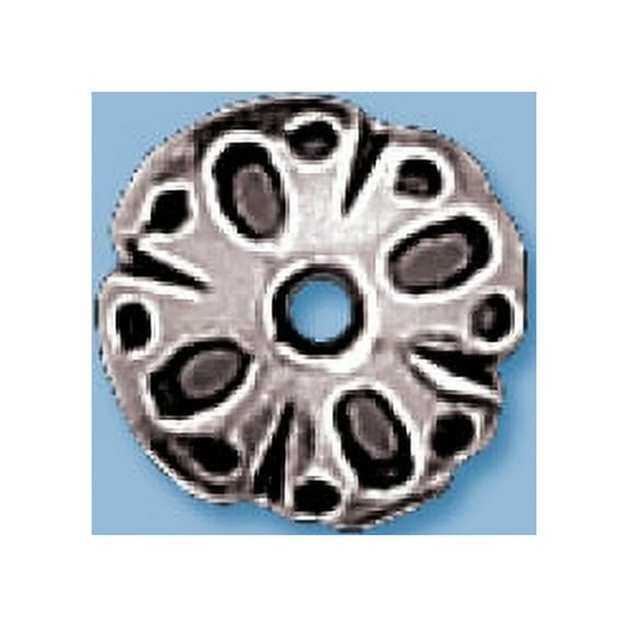 Sterling Silver Bead Cap Fancy 8mm - Pack of 5