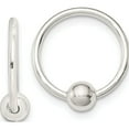thumbnail image 1 of Sterling Silver Bead Endless Hoop Earrings (15 X 15) Made In India qe1855, 1 of 5