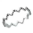 thumbnail image 1 of Sterling Silver Beaded Zig Zag Ring Size 7, 1 of 3