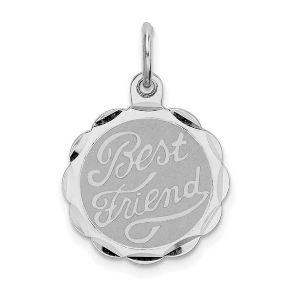 Sterling Silver Best Friend Disc Charm QC2333