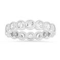thumbnail image 1 of Sterling Silver Bezel-set Cubic Zirconia CZ Eternity Band Ring, 1 of 2
