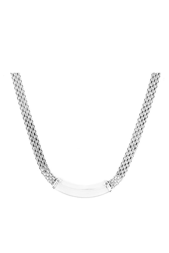 Sterling Silver Bismark Chain Frontal Necklace