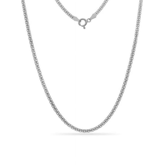 Sterling Silver Bismark Chain Necklace 16 Inch