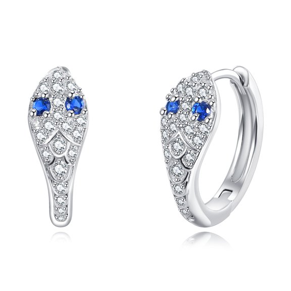 925 Sterling Silver Snake Earrings Hoop Earrings Cute Animal Jewelry for Women Mom